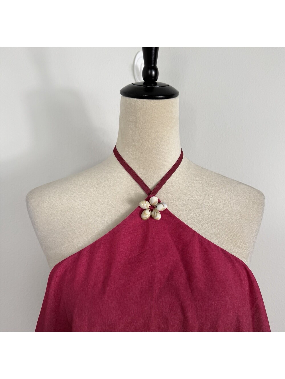 Peppermayo Twin Flame Mini Dress Fuchsia Gradient Halter Beach Seashell Size 2 - Picture 5 of 12
